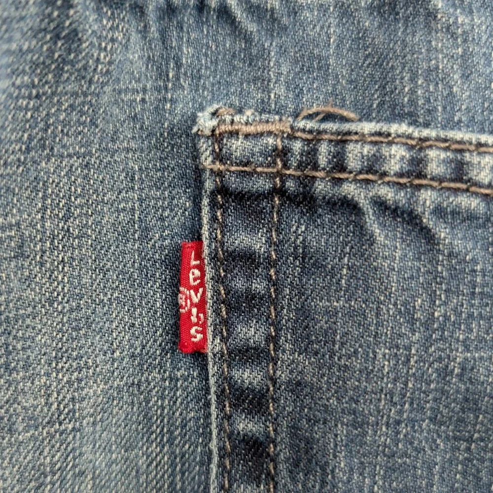 Levi Jeans Mens 43x29 Blue 569 Loose Straight Button Fly Red Tab Workwear Skater